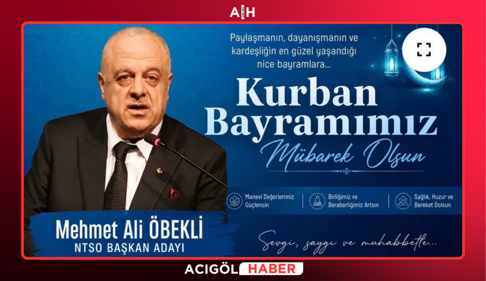 NTSO Başkan Adayı Mehmet Ali Öbekli’den Kurban Bayramı Mesajı